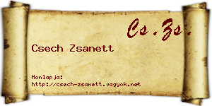 Csech Zsanett névjegykártya